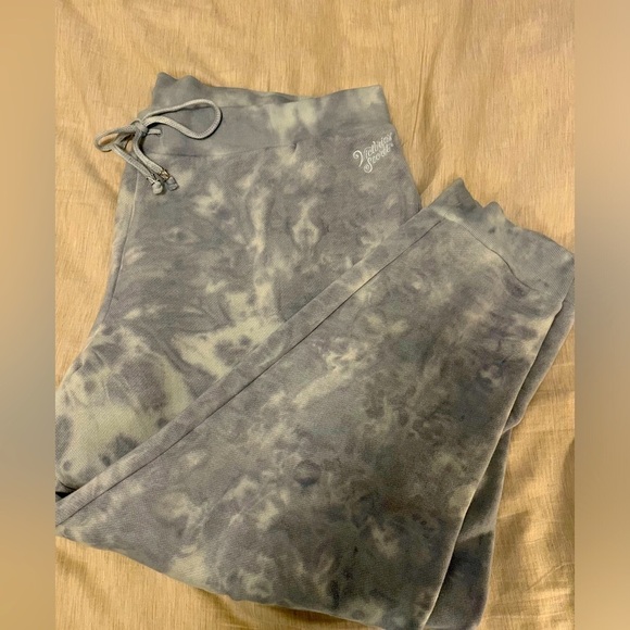 Victoria’s Secret Blue Tie-Dye Jogger with Logo on Side and Metal VS on Ties - Picture 3 of 8